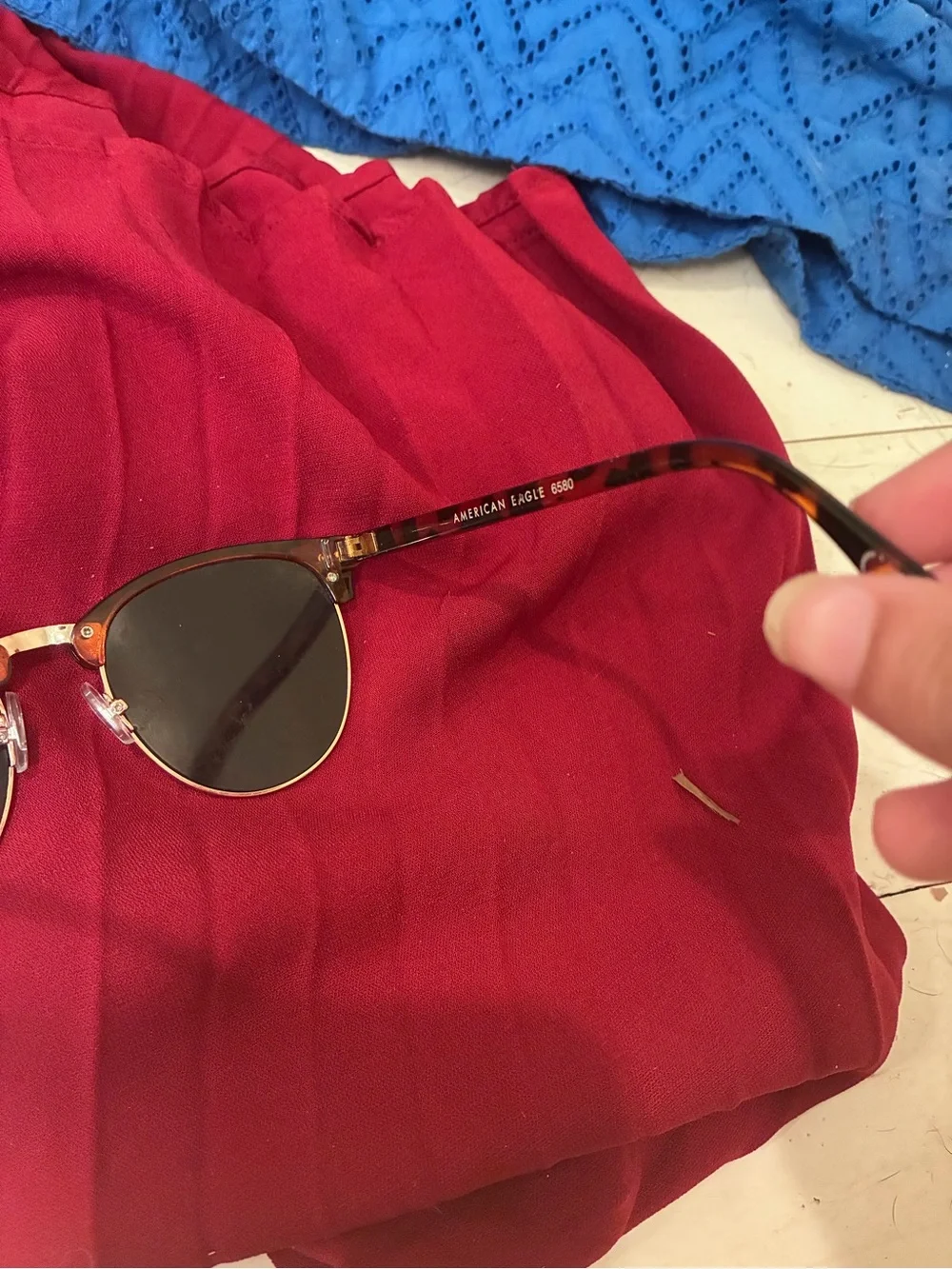 American Eagle Tortoise Shell Browline Clubmaster Style Sunglasses